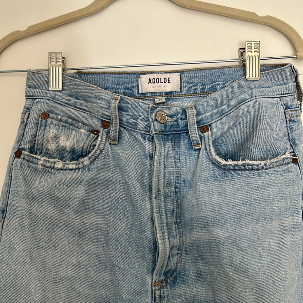 Agolde Riley High Rise jeans with holes - Picture 2 of 9